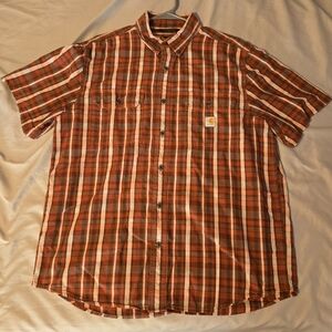 Carhartt Red and White Casual Button Down Shirt